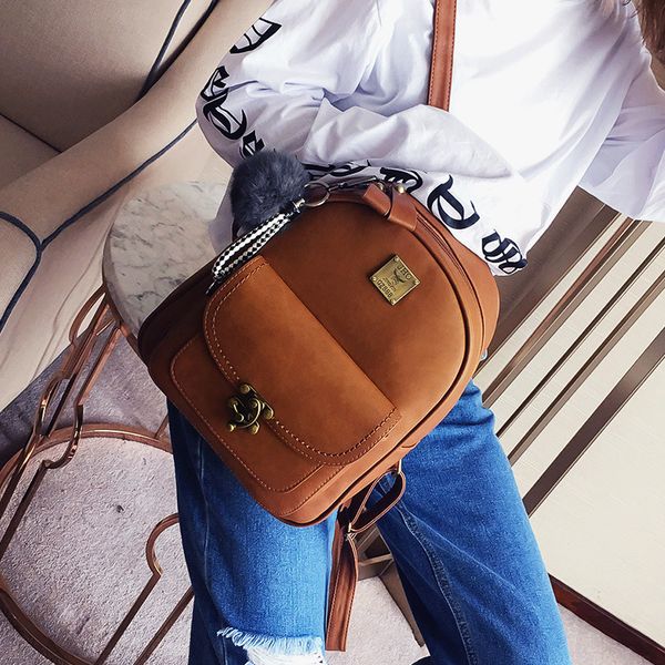 

backpack women pu leather creative schoolbag fashion trend student