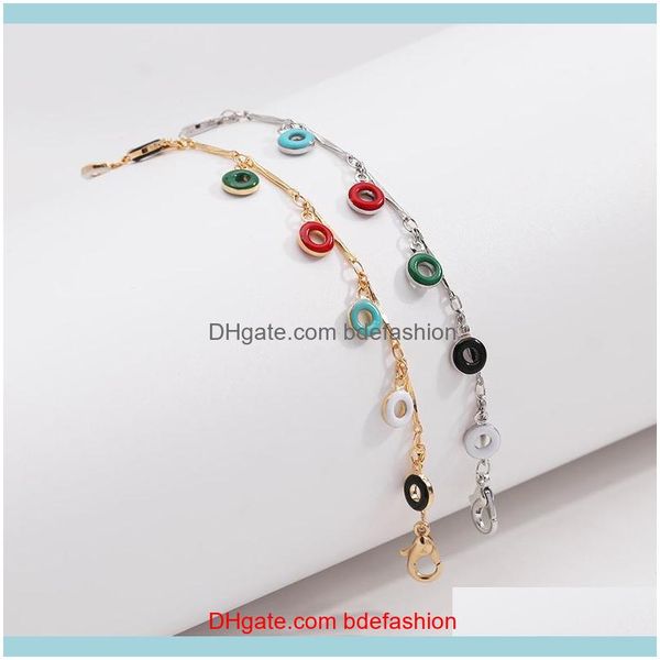 

necklaces & pendants jewelrybohemian colorful round beads necklace for women chain summer ocean beach woman titanium steel gifts chokers dro, Golden;silver