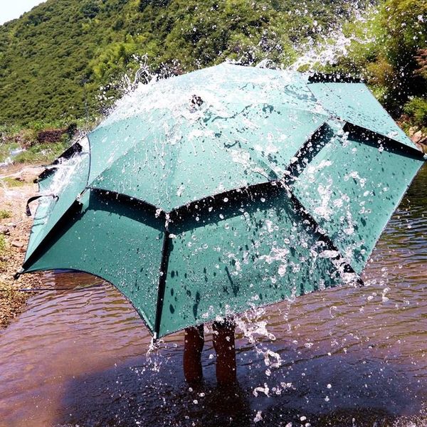 

2m 2.2m 2.4m fishing umbrella folding black glue 2 layer sunscreen rainproof outdoor camping beach tent awning tents and shelters
