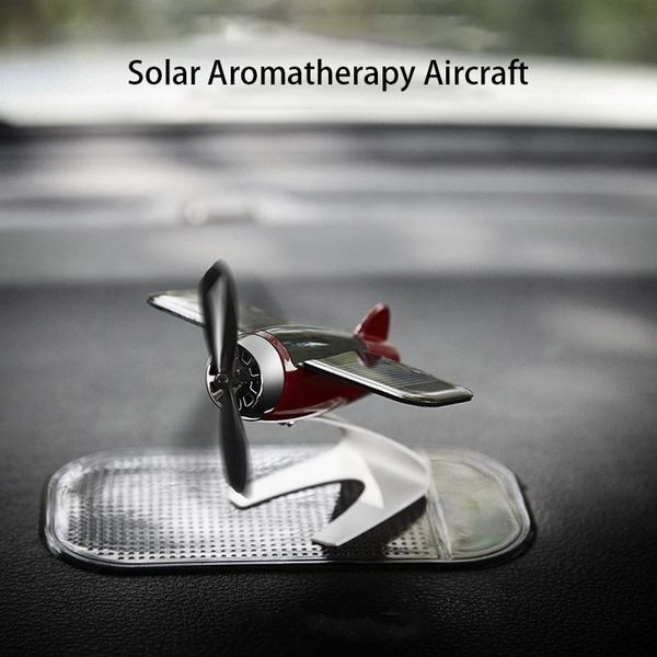 

car air freshener styling aircraft decorative anti-slip mat solar rotating dashboard solid decoration