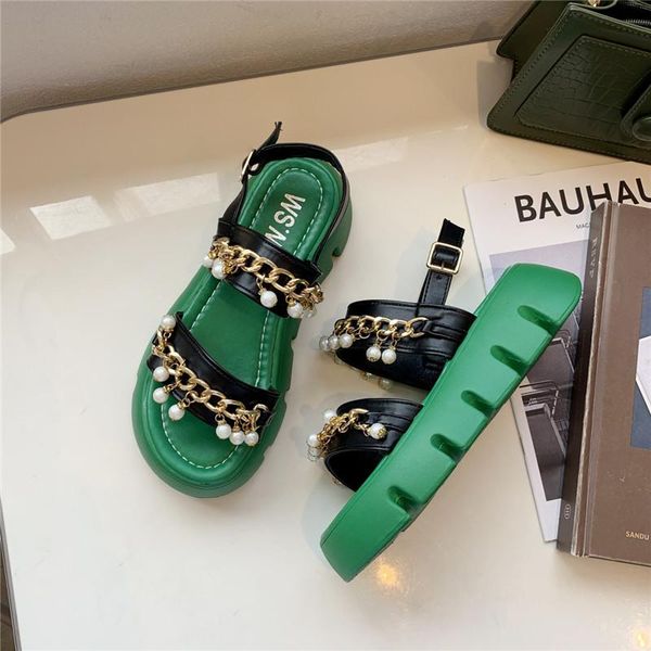 

sandals 2021 women shoes summer outdoor open-toed non-slip wear-resistant platform wedges sports sandalias mujer, Black