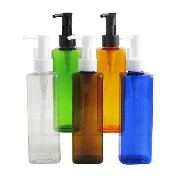 

storage bottles & jars 30pcs 240ml 8oz large square plastic lotion pump green brown clear amber soap foam dispenser bottle with leak proof