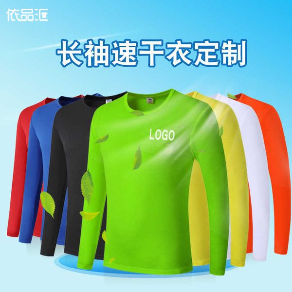 

sleeve quick long drying sports t-shirt round neck cultural advertising shirt running marathon printing, White;black
