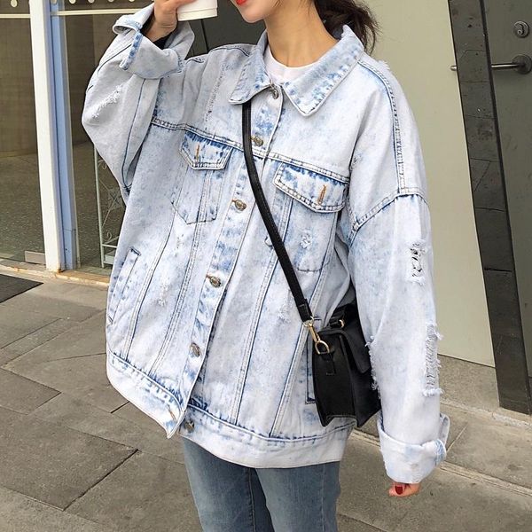 

women's jackets winter jacket harajuku ins punk fun vintage hip-hop chic female streerwear fashion plus size couple denim, Black;brown