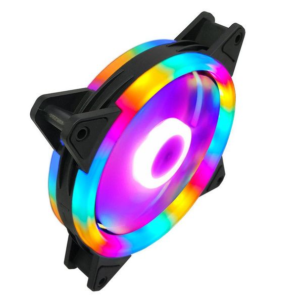 

fans & coolings 120mm case fan computer cooling cooler 3pin colorful rgb led radiator heatsink for diy fluid bearing