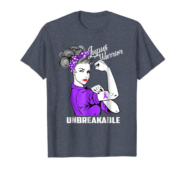 

lupus warrior unbreakable t-shirt lupus awareness gift shirt, White;black