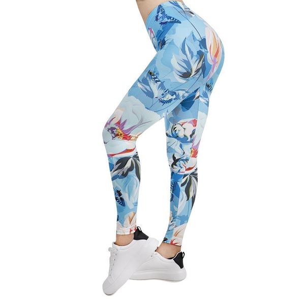 

design floral garden printing women leggings lolita style leggins slim high elasticity legins fitness female pants, Black