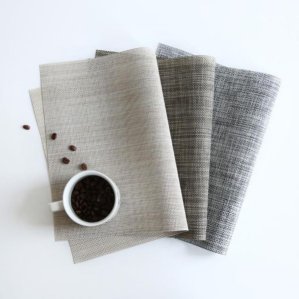 

mats & pads waterproof square table mat plastic heat resistant artwashable nordic home setting posavasos kitchen accessories zjw50