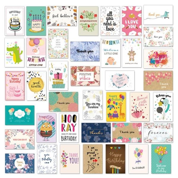 

greeting cards 40pcs birthday assortment card postcards invitations with envelope cute diy year xmas winter happy holi