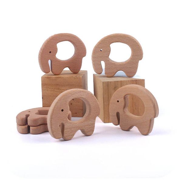 

natural wooden baby pacifiers cartoon teether infant feeding newborn teeth practice toys kids chew toy b7977
