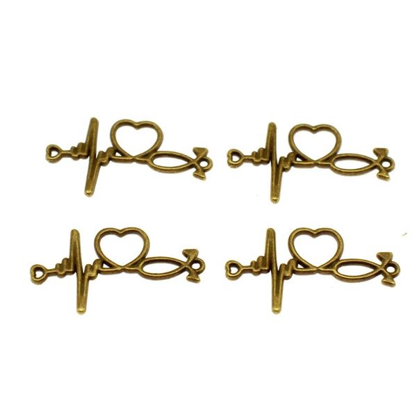 

charms tristana ecg love connector designer for jewelry making diy kit accessories, Bronze;silver