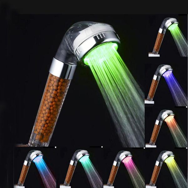 

bathroom shower heads plastic material no need betteries of led hand