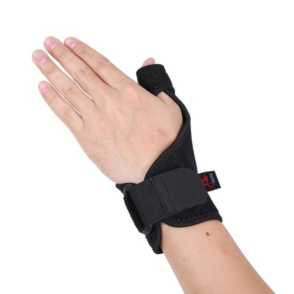

wrist support 1 pcs gym thumb stabilizer brace joint pain arthritis relief strap bodybuilding wrap for exercise left right, Black;red