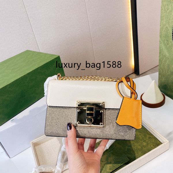 

fashion cowhide chain bag with material