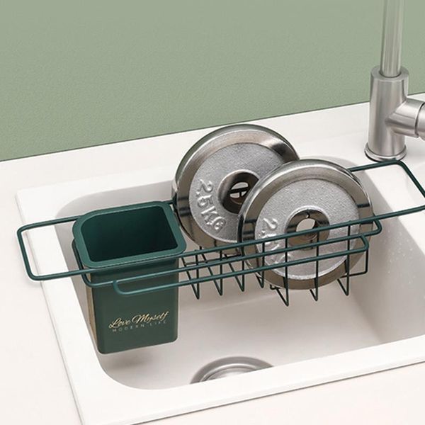 

convenience sink storage rack home kitchen organizer sponge soap scrubber dishcloth hanger for hks99 bottles & jars