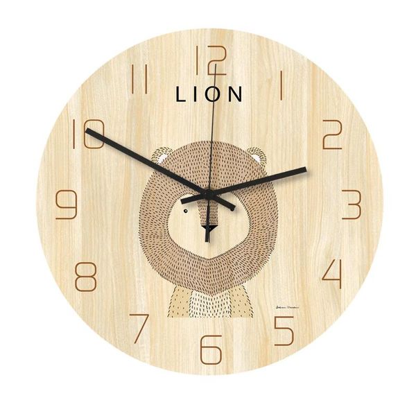

cute animal wall clock nordic vintage wood printing cardboard european retro for chic home office cafe decor clocks