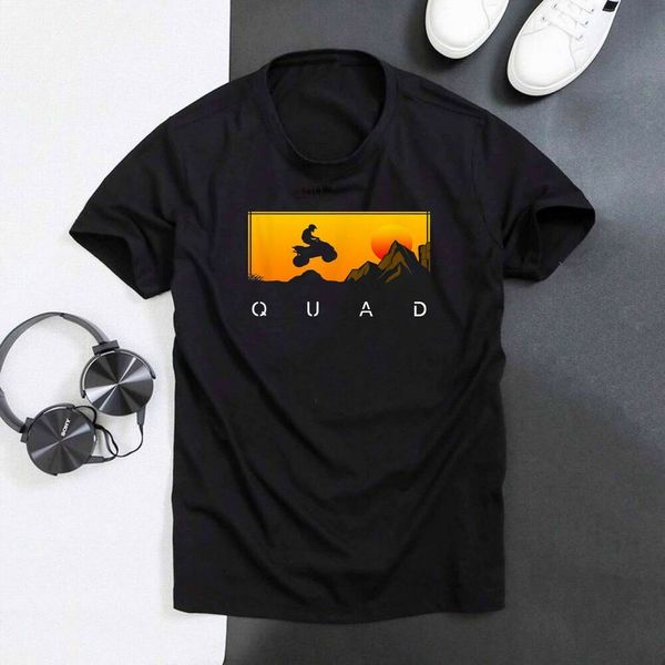 

quad atv t-shirt, hooded, White;black