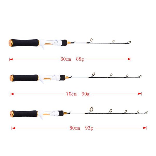 

pc ice rod lightweight fishing fiberglass winter pole tackle tool 88g-90g-93g 2 section sunlure boat rods