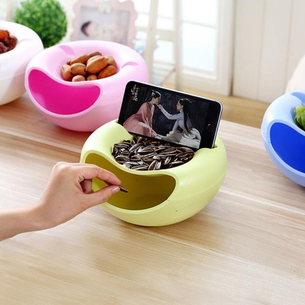 

bowls melamine snack tray mobile holders fruit storage box plate two layers