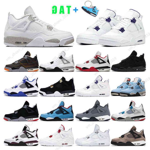 

5.5-13 basketball 4s 4 mens women white oreo university bule black cat fired red jack sports sneakers trainer outdoor