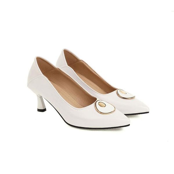 

dress shoes patent leather high heel pointed shallow mouth women's single shoes-268, Black