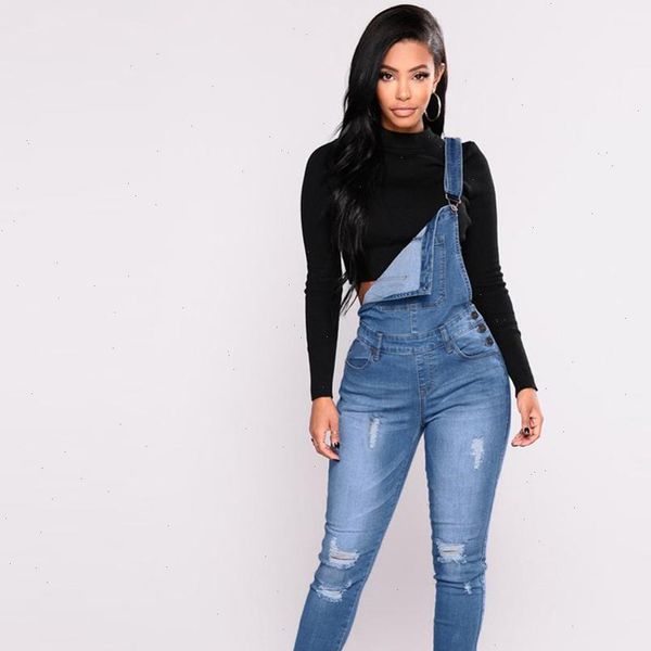 

ripped denim plus size xxxl womens rompers casual stretch pencil overalls slim dungarees female, Black;white