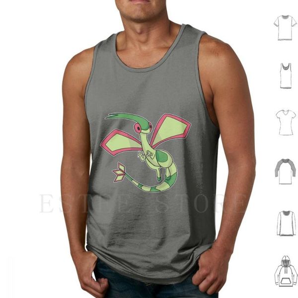 

men' tank f for f-lygon vest sleeveless dragonfly dragon flygon cute kawaii chibi, White;black