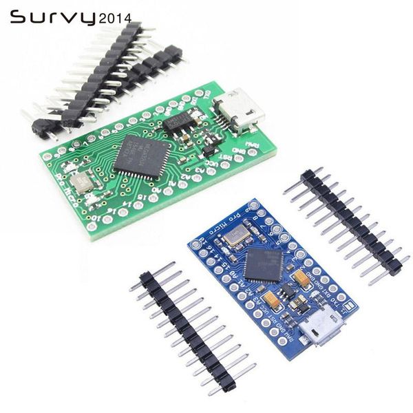 

integrated circuits pro micro for arduino mini atmega32u4 5v/16mhz module with 2 row pin header leonardo