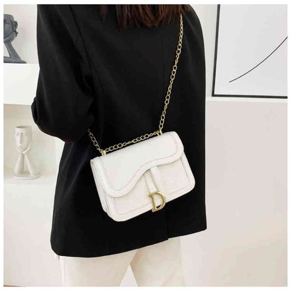 

designer sale 2022 summer new trend fashion chain saddle bag foreign style personalized embossed single shoulder messenger bag