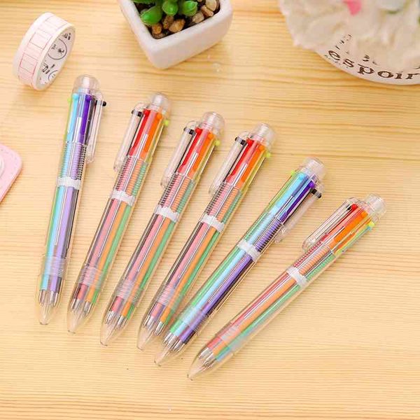 

goos korea candy 6 color transparent pole graffiti student ballpoint pen stationery