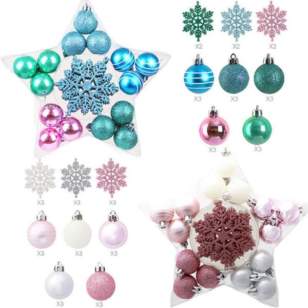 

party decoration luxury christmas tree bauble balls&snowflake deluxe xmas colorful