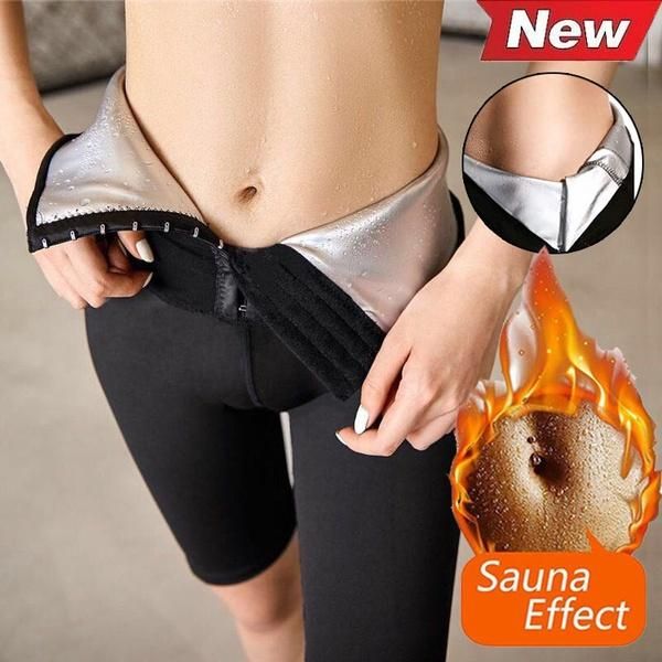 

women's leggings women body shaper slimming pants thermo shapewear shorts sweat sauna tummy control fitness waist trainer workout, Black