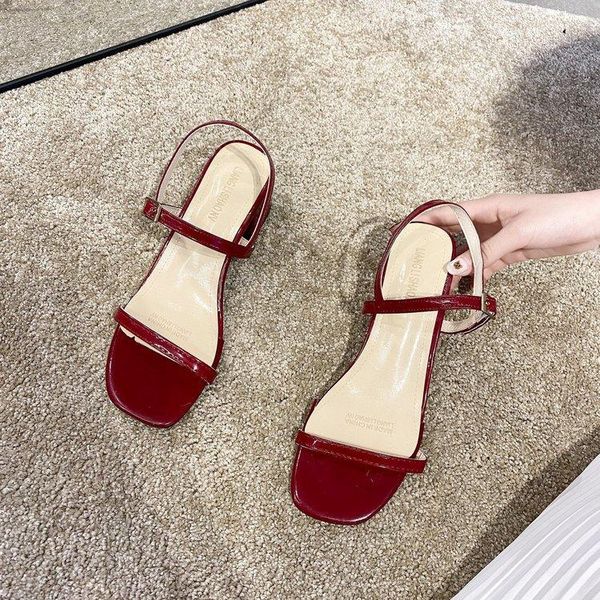 

sandals 2021 comfort shoes for women suit female beige summer heels open toe buckle strap black girls clear block high peep