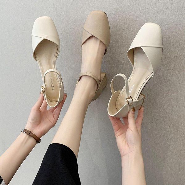 

sandals 2021 comfort shoes for women med square toe suit female beige summer heels medium black girls closed gladiator clear