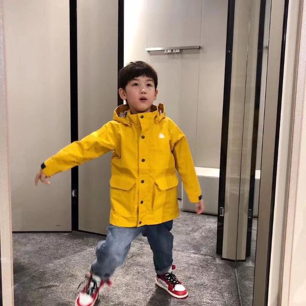 

spring and autumn boys' girls' warm windproof coat children's five color hooded waterproof assault outdoor, Blue;gray
