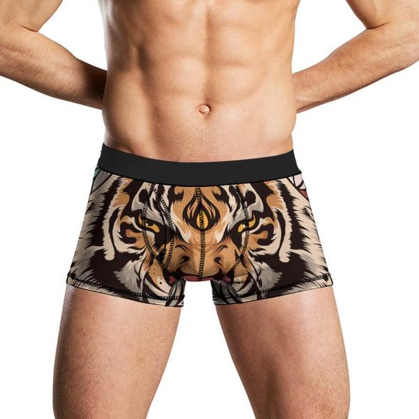 

underpants 2021 7psc/lot men's underwear fashion boxer shorts polyester four seasons breathable men', Black;white
