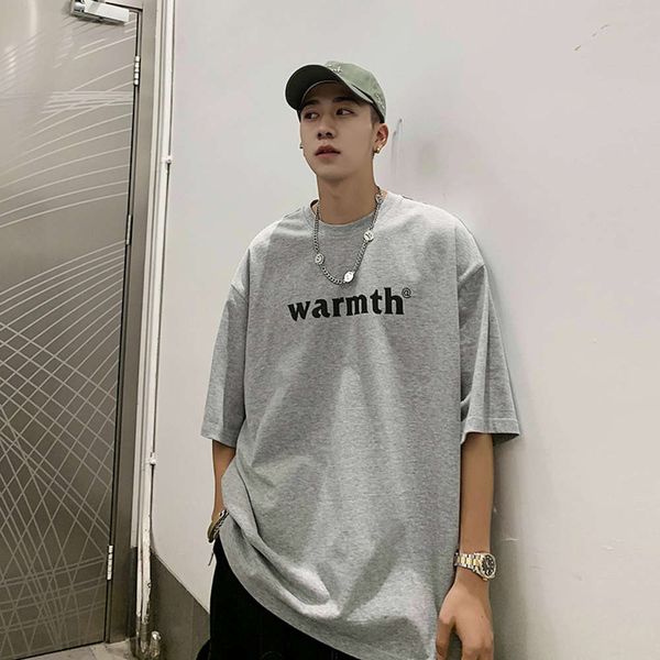 

men's shirt men's short summer fashion brand loose half sleeve t-shirt, White;black