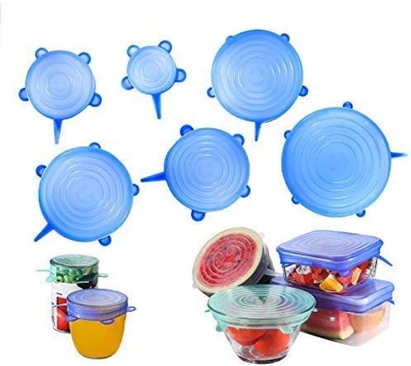 

silicone stretch lids dishwasher refrigerator microwave reusable durable and expandable lids fit various sizes and shapes of containers