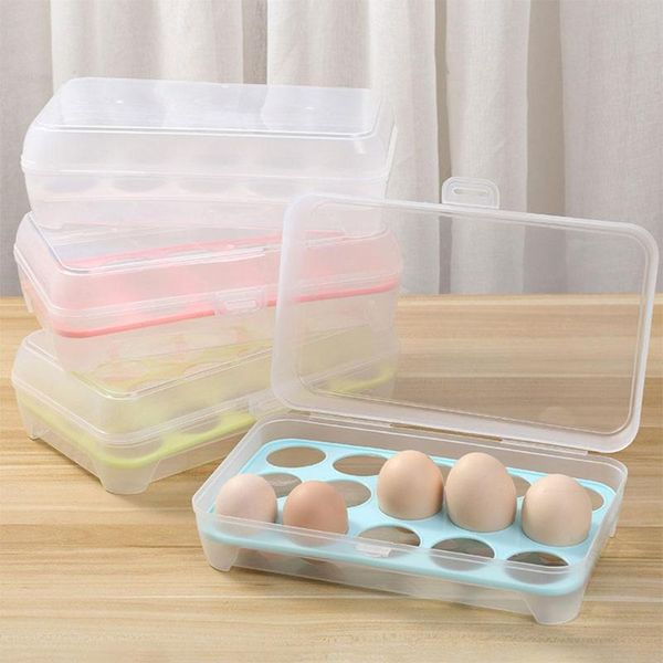 

storage bottles & jars 15 grids plastic containers drawer organizer boxes box egg transparent refrigerator