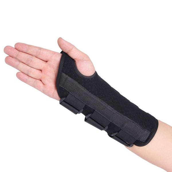 

wrist support outdoor sports fixed protective brace, steel plate palm brace hand rest, removable adjustable, Black;red