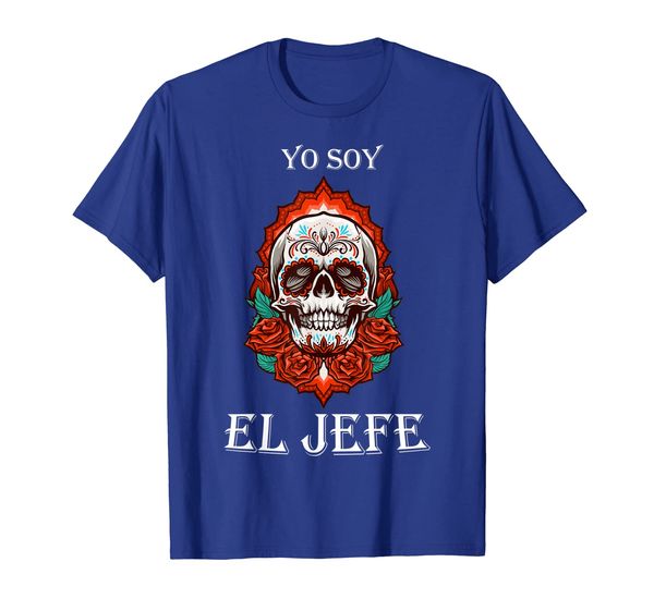 

yo soy el jefe dia de los muertos day of the dead t-shirt, White;black