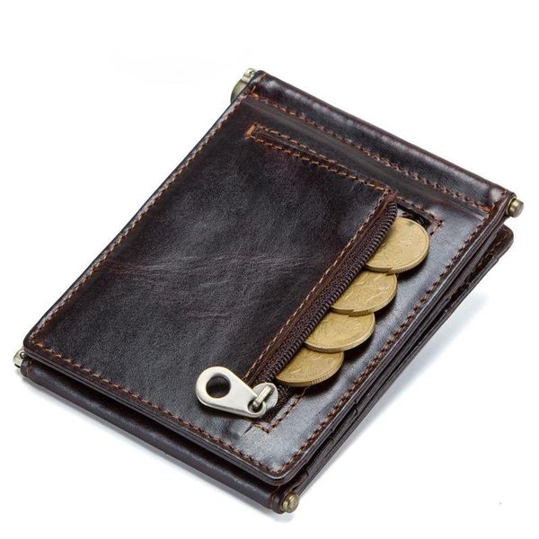 

card holders leather holder rfid retro crazy horse, Brown;gray