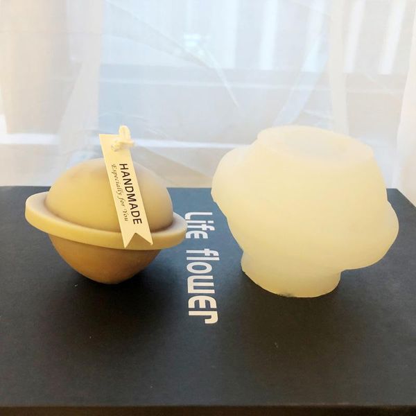 

craft tools korea planet sphere 3d creative aroma candle diy handmade silicone mold saturn shape birthday making tool