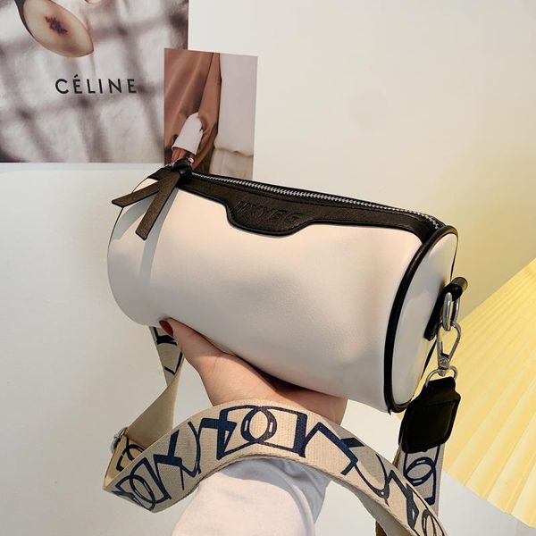 

evening bags fashion women's bag pu lady messenger small barrel-shaped shoulder crossbody for girl 2021 simple purse