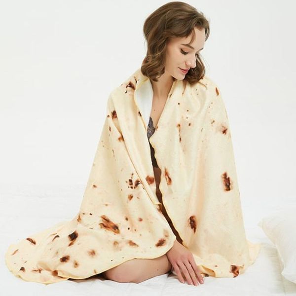 

blankets burrito blanket food flour & corn throw round tortilla soft flannel fashionable novelty gift for kids friends daily available