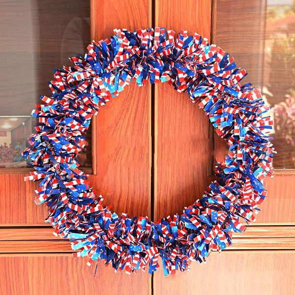

decorative flowers & wreaths patriotic wreath front door fourth of julys and veterans day decor garland pendants diy window colorful round f