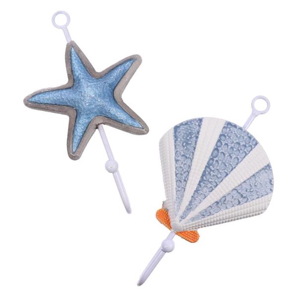 

hooks & rails 2pcs mediterranean clothes iron wall hanging durable hat hangers