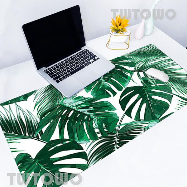 

mouse pads & wrist rests banana tree green leaves palm beautiful anime large size computer pad anti-slip gamer lovely lapcarpet desk mat