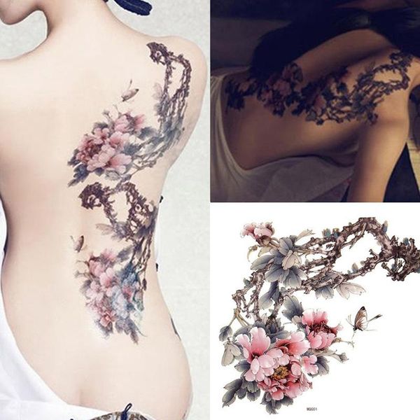 

temporary tattoos plum tattoo sticker flower for women hand fashion waterproof arm fake design paper
