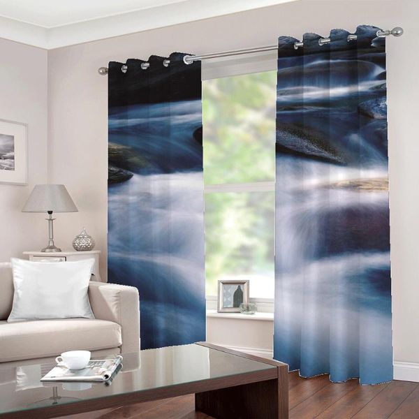 

curtain & drapes custom 3d po curtains large window hd stone landscape waterfall beautiful blackout for bedroom living room home decor